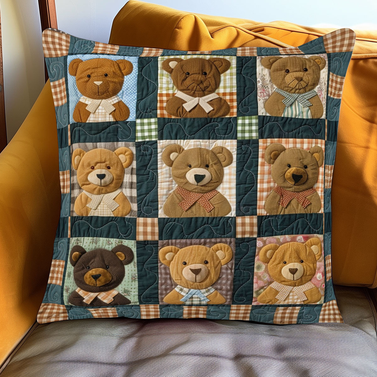Teddy Patch WJ0801075CL Quilt Pillow Case
