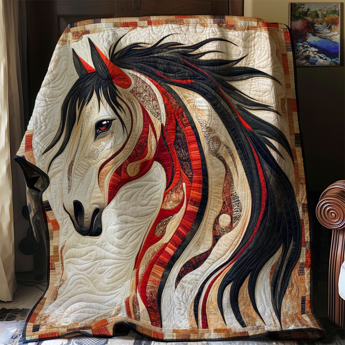 Tribal Horse Echo WJ1301053CL Quilt