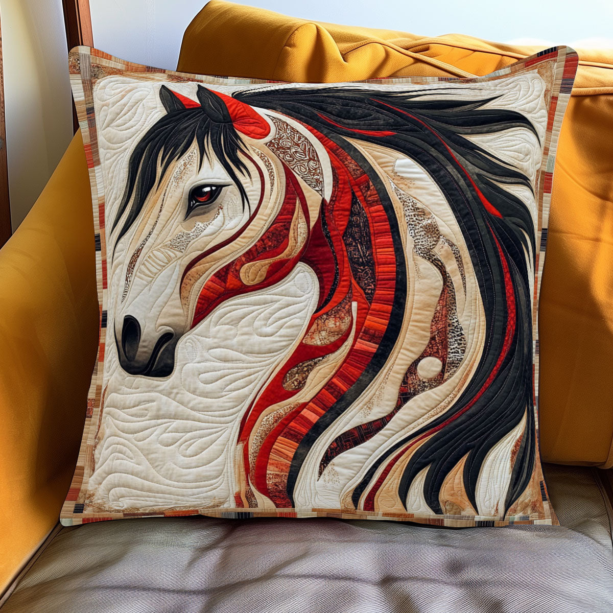 Tribal Horse Echo WJ1301108CL Quilt Pillow Case