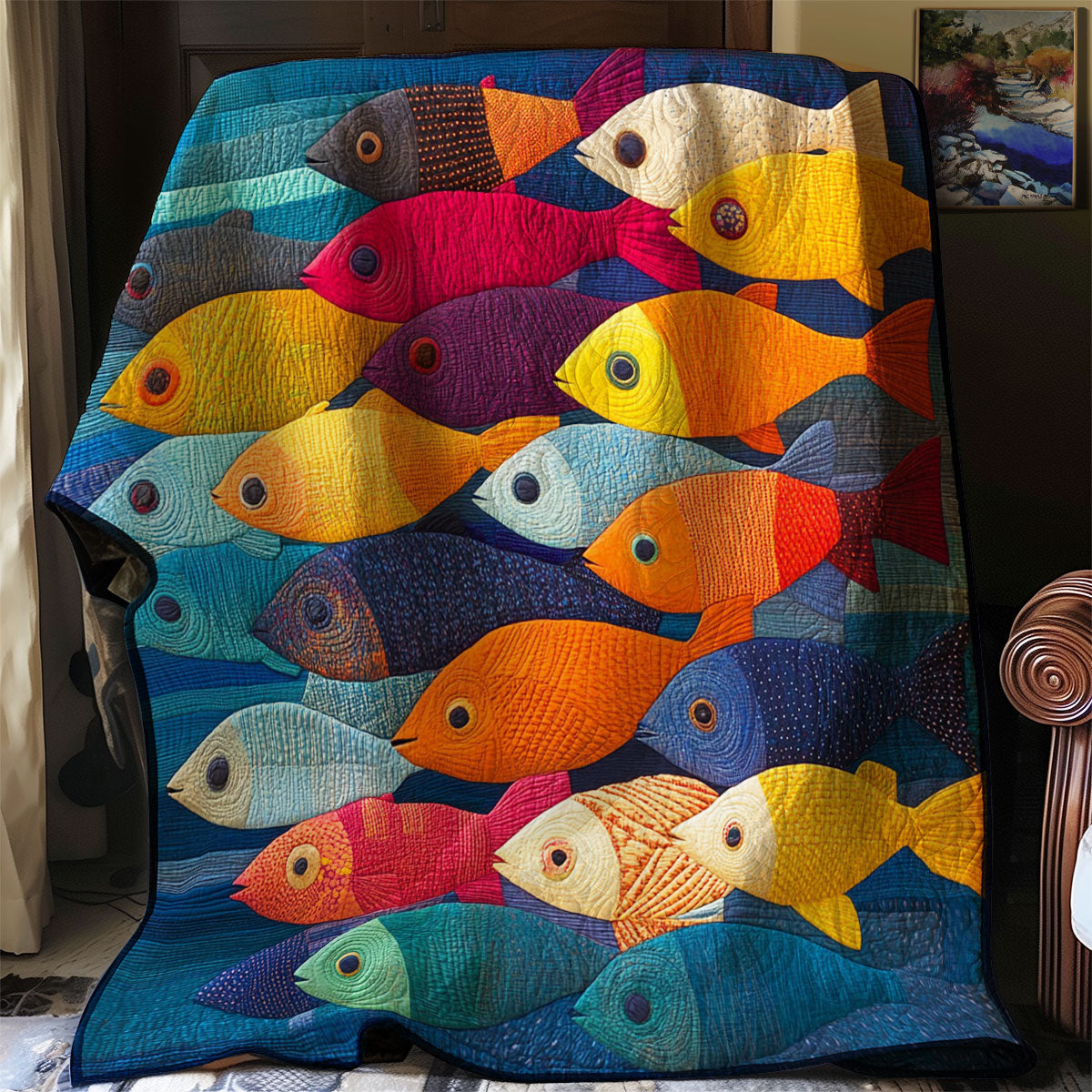 Whimsical Fish WJ0501021CL Quilt