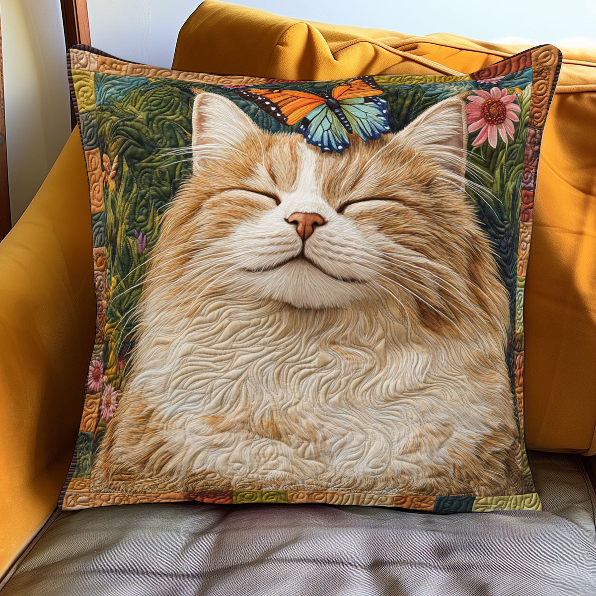 Wing Gazing Cat WJ0901082CL Quilt Pillow Case