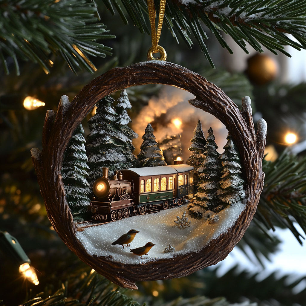 Woodland Christmas Train WJ2711165CL Christmas Ornament