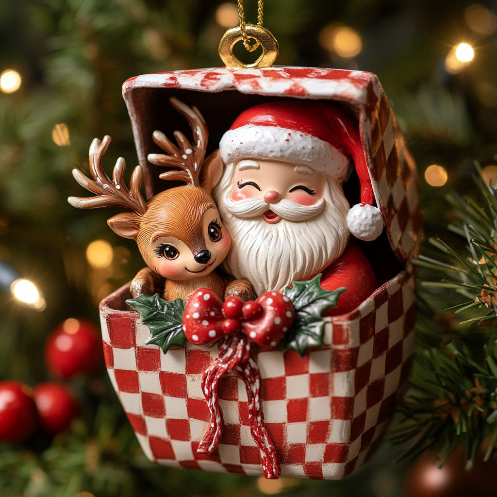 Santa Deer CW2311030CL Christmas Ornament