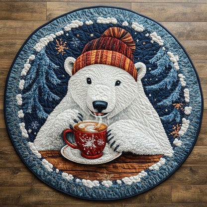 Snowy Bear CP2805018CL Quilted Round Mat