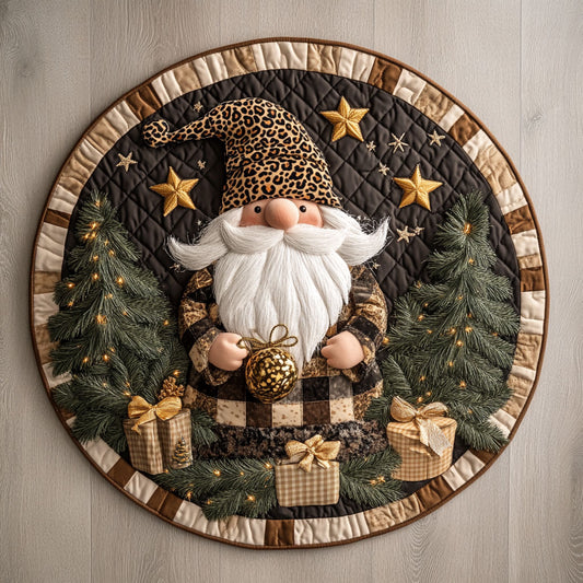 Jingle Gnome Time WN1207044CL Quilted Round Mat