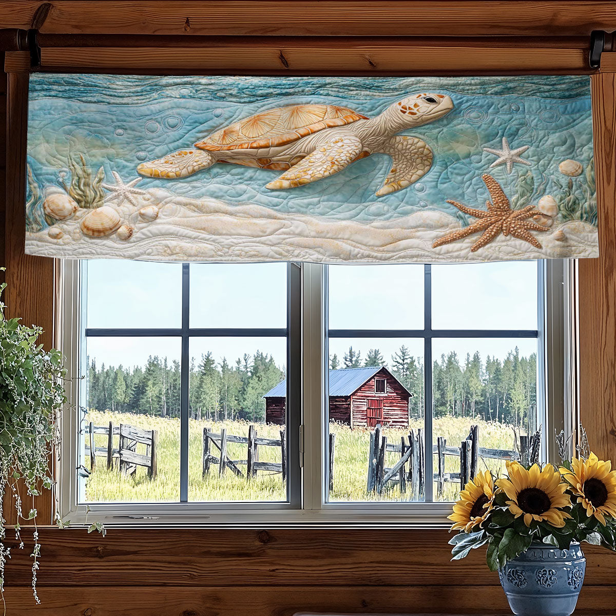 Wandering Turtle WN2003055CL Quilted Valance