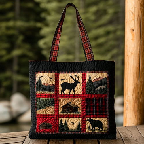 Hunting Lodge Life WN1710036CL Quilted Tote Bag