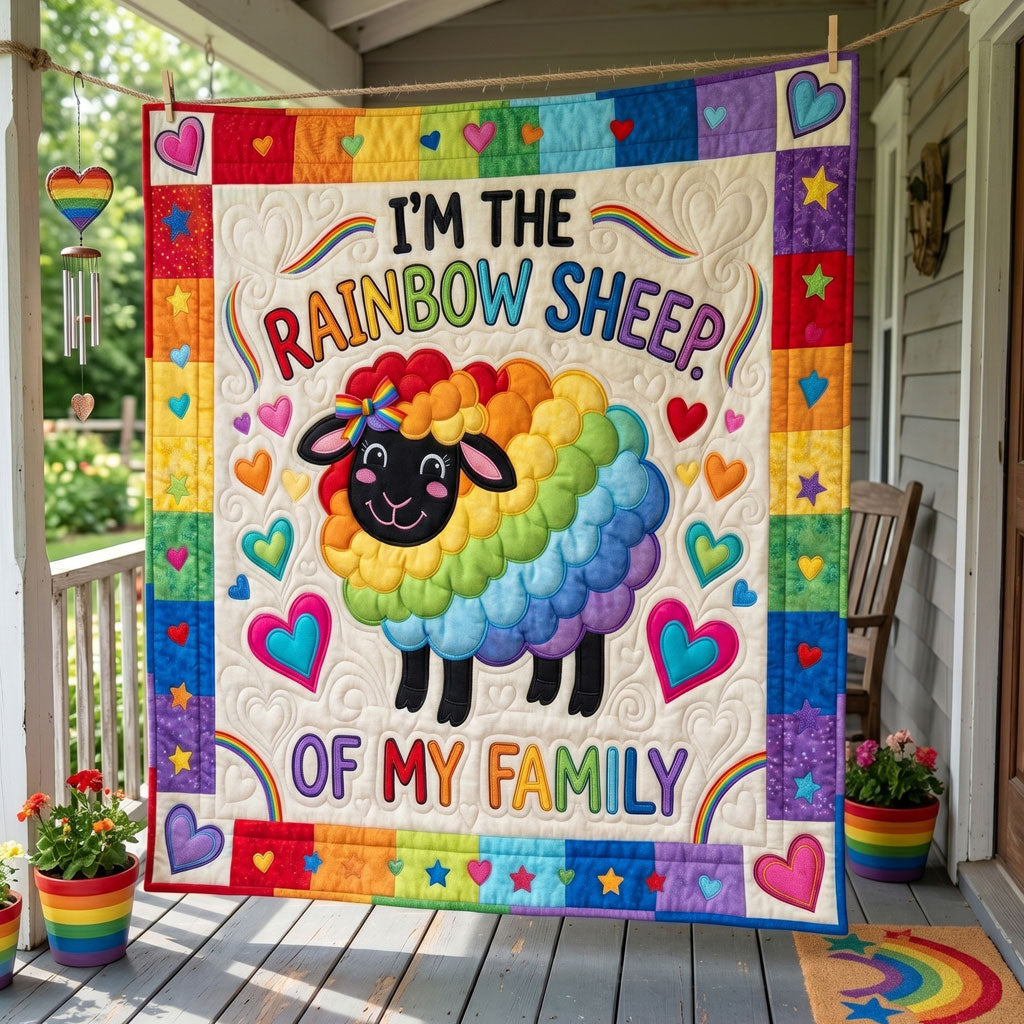 Proudly Different Rainbow Sheep WN1206012CL Quilt