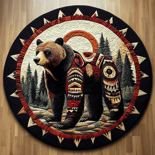 Warrior Bear KL1012014CL Quilted Round Mat