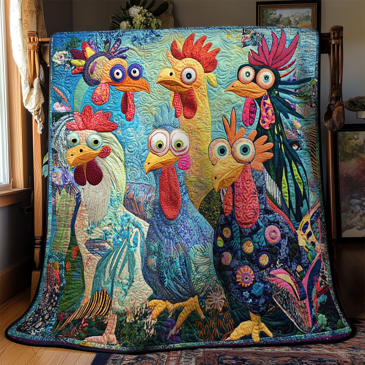 Goofy Chicken Funny WN2602042CL Quilt