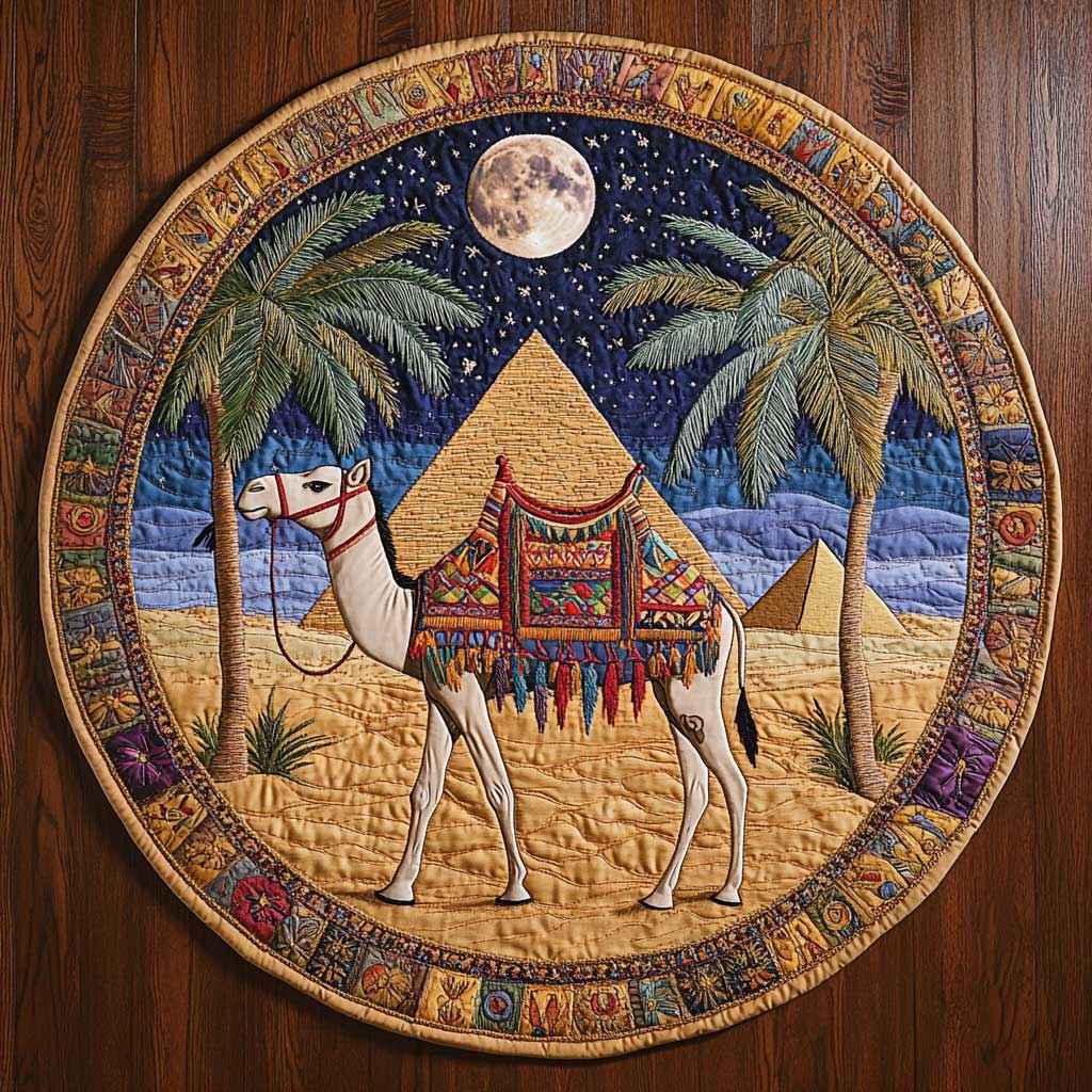 Oasis Camel WN2504034CL Quilted Round Mat
