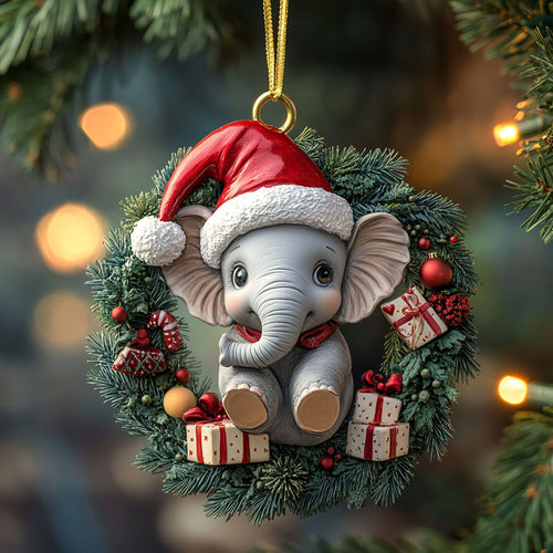 Elephant Starry Night WN1112022CL Christmas Ornament