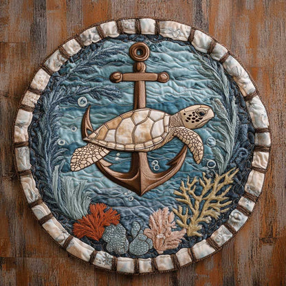 Turtle Reef Round WN0905045CL Quilted Round Mat