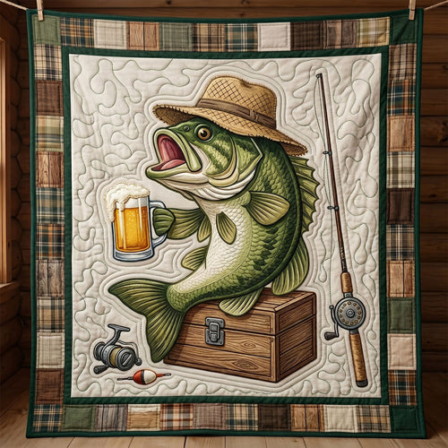 Bass & Beer Fishing WN0505003CL Quilt