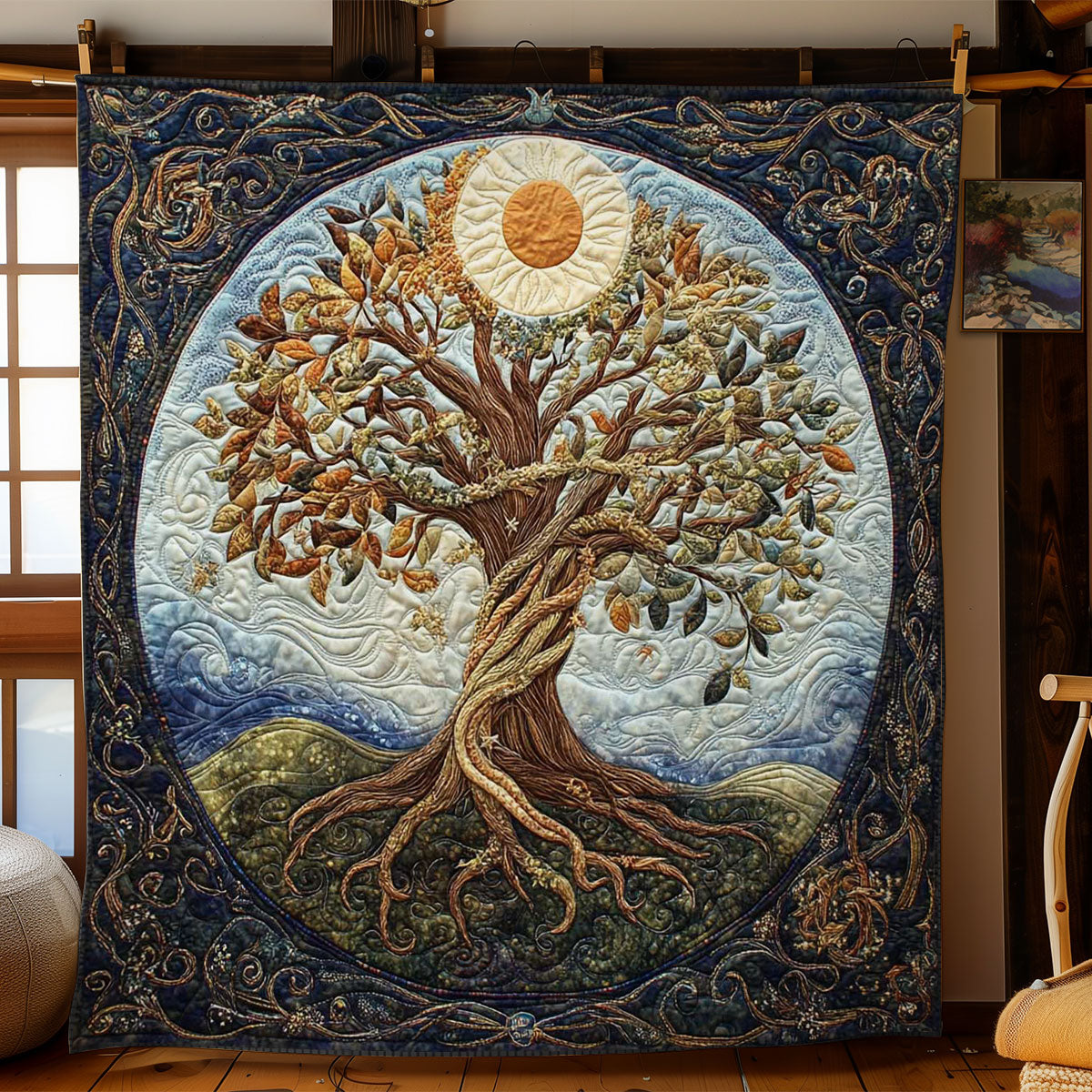 Night Sky Tree Of Life WN0601053CL Quilt