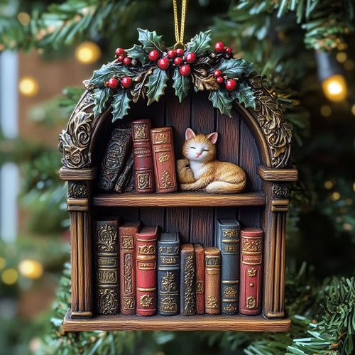 Book Kittens CP2711049CL Christmas Ornament