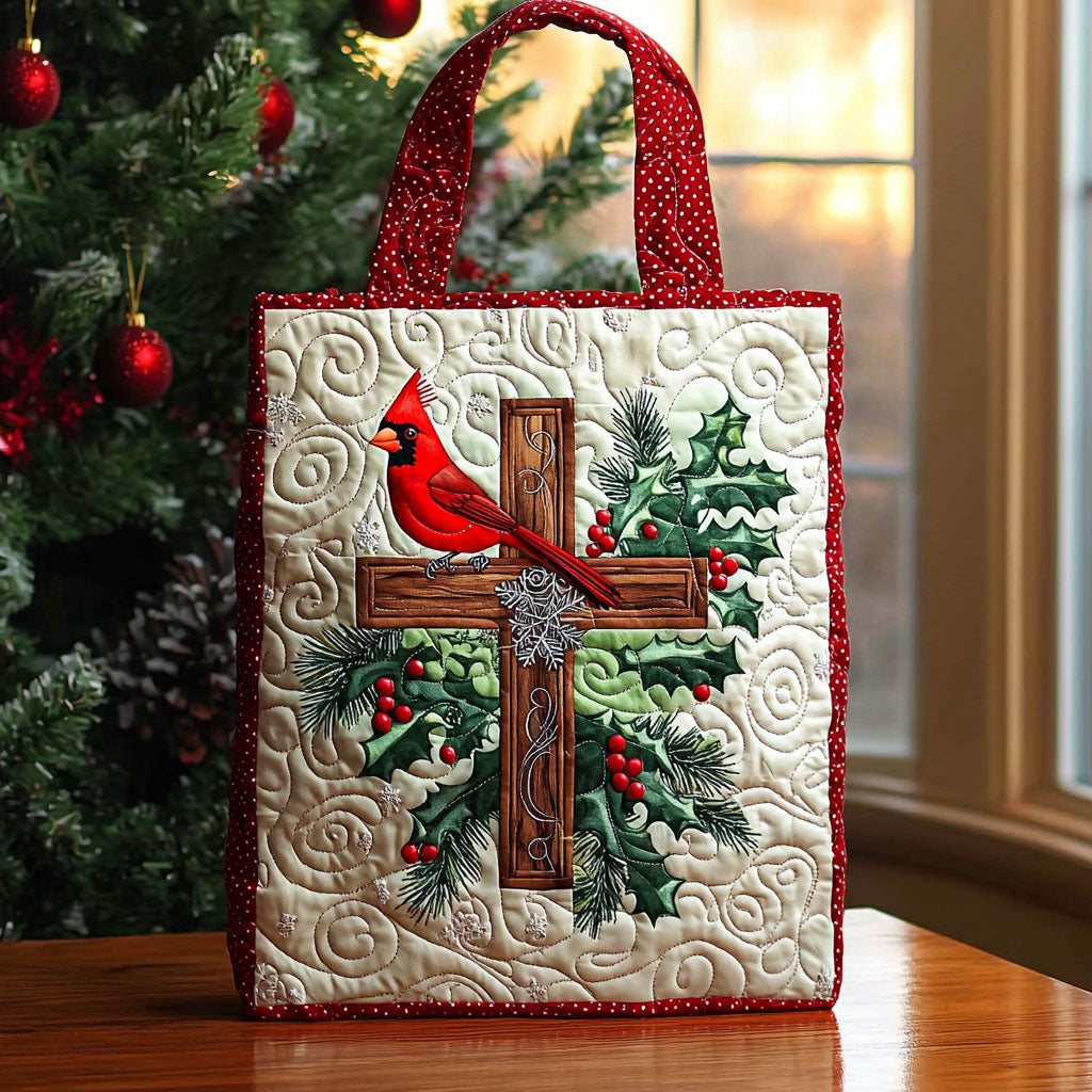 The Cardinal Of God QA0712040CL Quilted Tote Bag