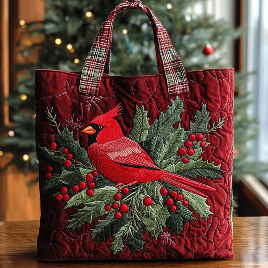 Evergreen Cardinal Joy CW2309009CL Quilted Tote Bag