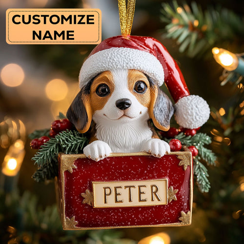 Beagle Christmas CW2411001CL Personalized Christmas Ornament