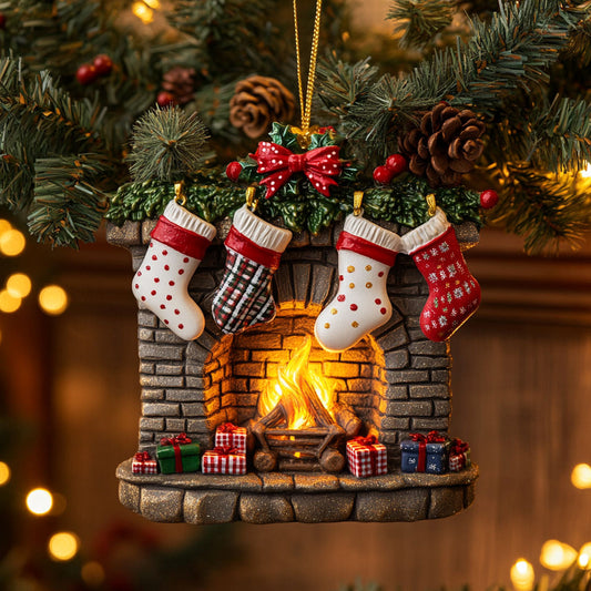 Stocking Fireplace CW0311050CL Christmas Ornament