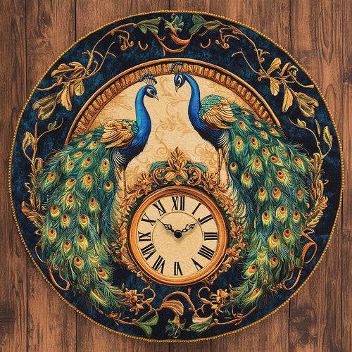 Peacock Regal Frame WN2705064CL Quilted Round Mat