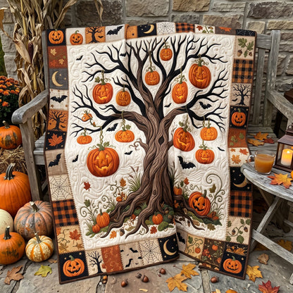 Jack-O'-Lantern Harvest Tree WN2606013CL Quilt