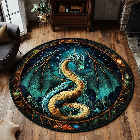 Enchanted Dragon CW1301141CL Quilted Round Mat