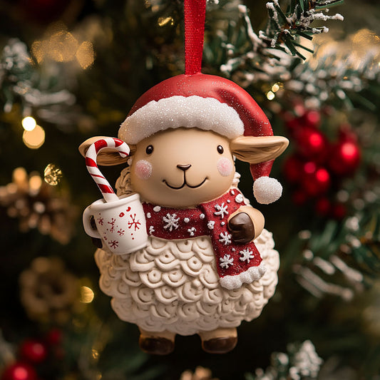 Warm Treat Sheep WN0411098CL Christmas Ornament