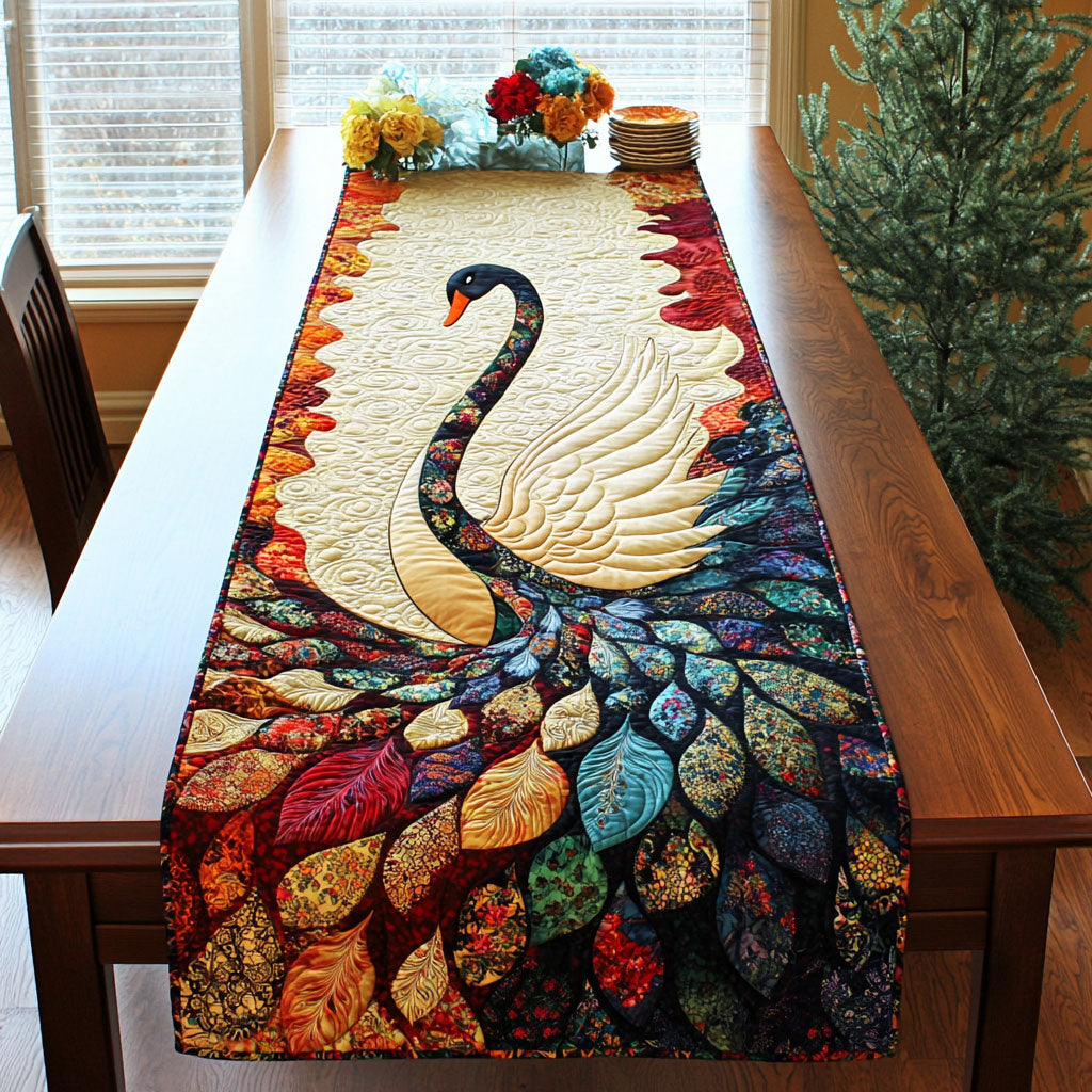 Feathered Aurora WJ2310308CL Quilted Table Runner