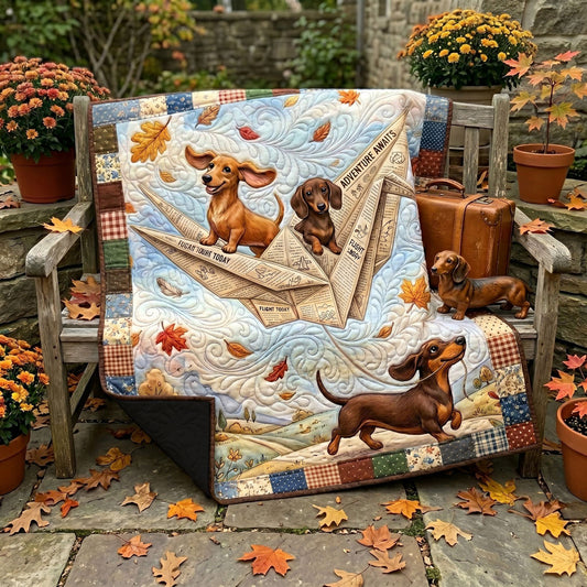 Dachshund Skybound Adventure WN0406005CL Quilt