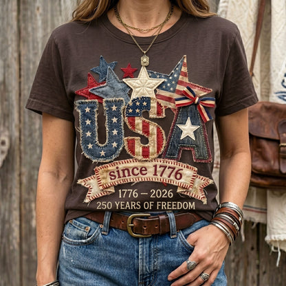 USA Since 1776 – 250 Years Of Freedom Patriotic Heritage WN2906003CL Unisex T-shirt