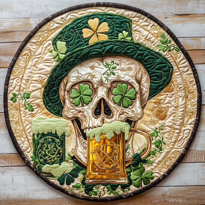 Lucky Skull WN2608059CL Quilted Round Mat