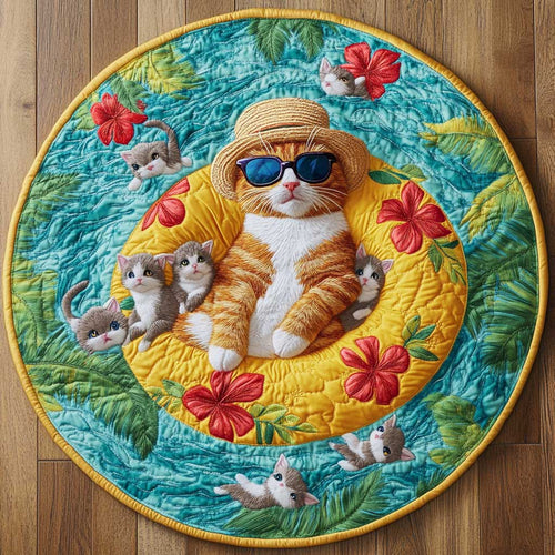 Lazy Cat WN1005095CL Quilted Round Mat
