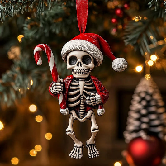 Jolly Skeleton Christmas WN0811051CL Christmas Ornament