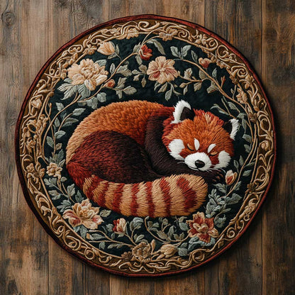 Red Panda Garden WN2504037CL Quilted Round Mat