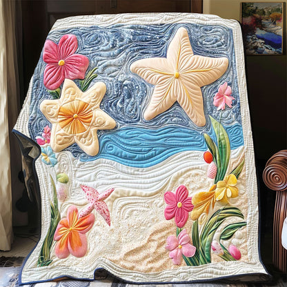 Tropical Beach Starfish WP1801015CL Quilt