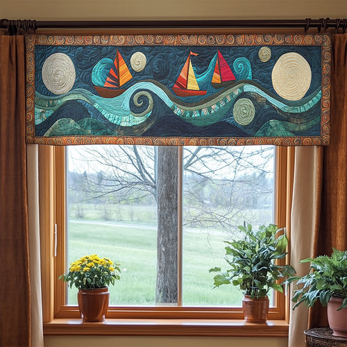 Sailboat Whirlwind WN2006039CL Quilted Valance