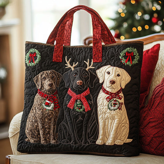 Labrador Festive Charm WN1710059CL Quilted Tote Bag