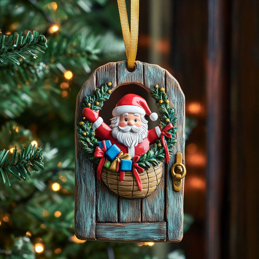 Santa Christmas Peek WN1811054CL Christmas Ornament
