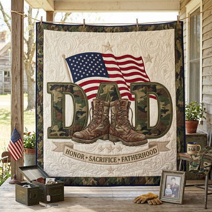 Patriotic Veteran Dad WN1206010CL Quilt