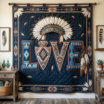 Southwestern Love And Feathers WN1106013CL Quilt