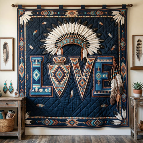 Southwestern Love And Feathers WN1106013CL Quilt