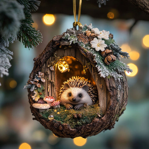 Hedgehog Christmas Glow WN2411037CL Christmas Ornament