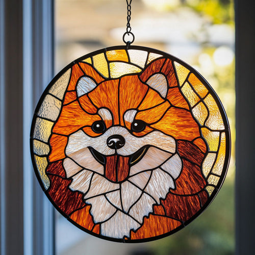 Cute Pomeranian WJ1205030CL Suncatcher