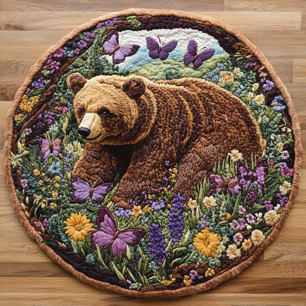 Wander Bear WN2904107CL Quilted Round Mat