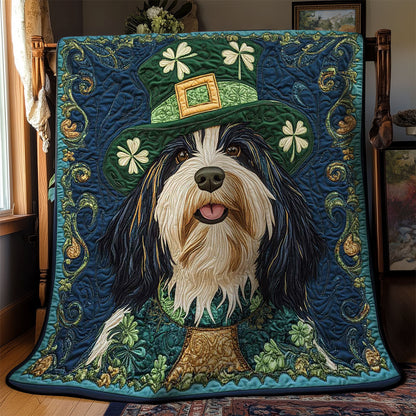 Green Charm Bearded Collie WN0901046CL Quilt