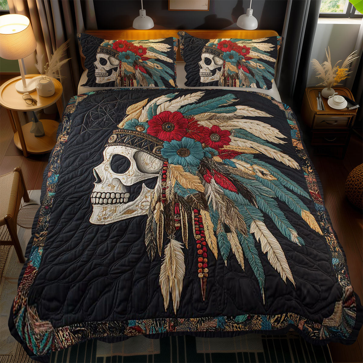 Tribal Skull WN2301087CL Duvet Cover Set