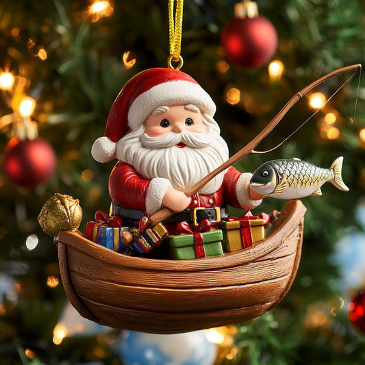 Tiny Boat Santa CW1511074CL Christmas Ornament