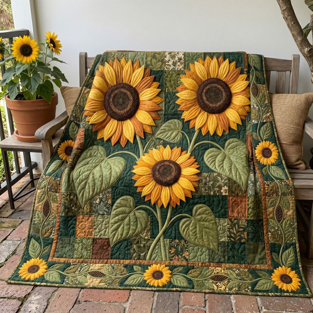 Golden Sunflower Harmony WN2006007CL Quilt