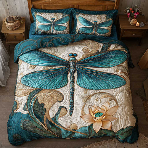 Blooming Lotus Dragonfly WP2502030CL Duvet Cover Set